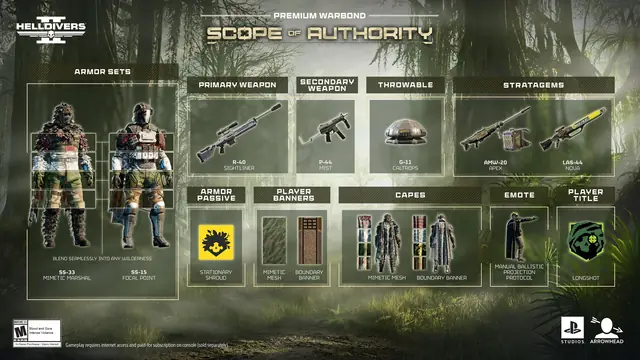 Helldivers 2 Scope of Authority Sniper Warbond Launches October 20