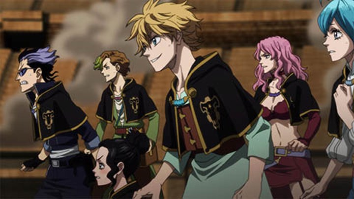 Black Bulls members heading out to battle in the Black Clover anime