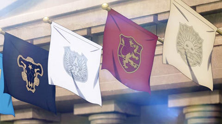 Flags of the Magic Knight squads in Black Clover
