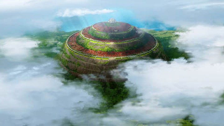 Aerial view of the Clover Kingdom in the Black Clover anime