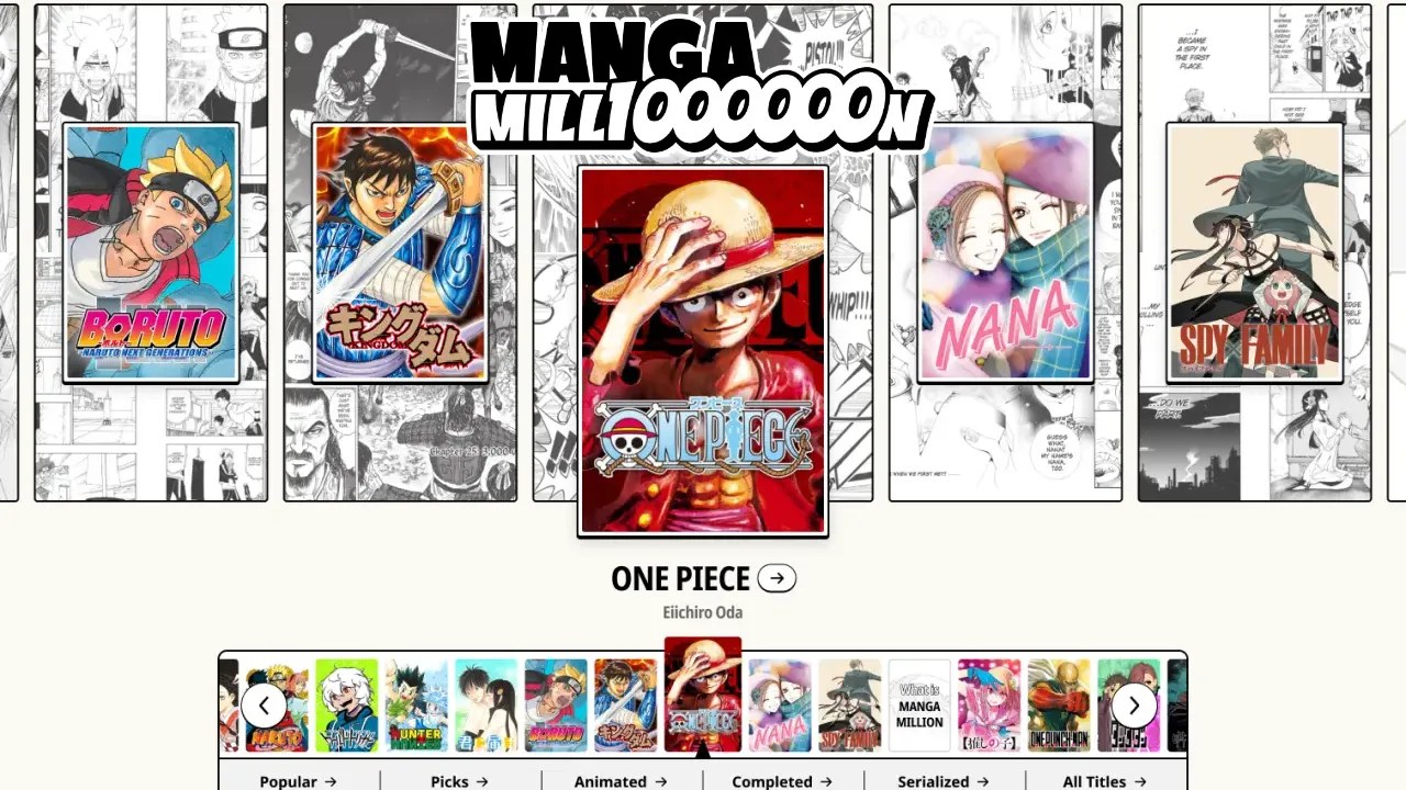 MANGA MILLION Mở Near-Simulcast Cho 30 Bộ Manga, One Piece Dẫn Đầu Với 96 Ngôn Ngữ · OtaHub