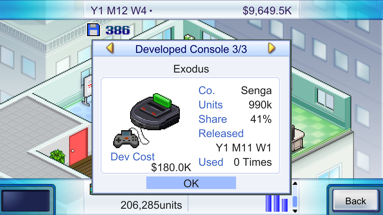 Thông tin máy Exodus của hãng Senga trong thế giới game.