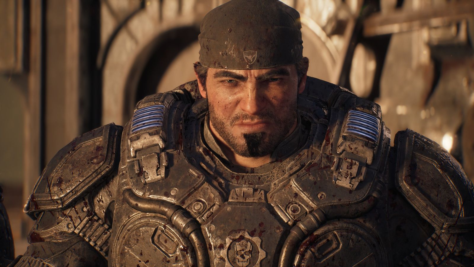 Cận cảnh Marcus Fenix trong Gears of War: E-Day