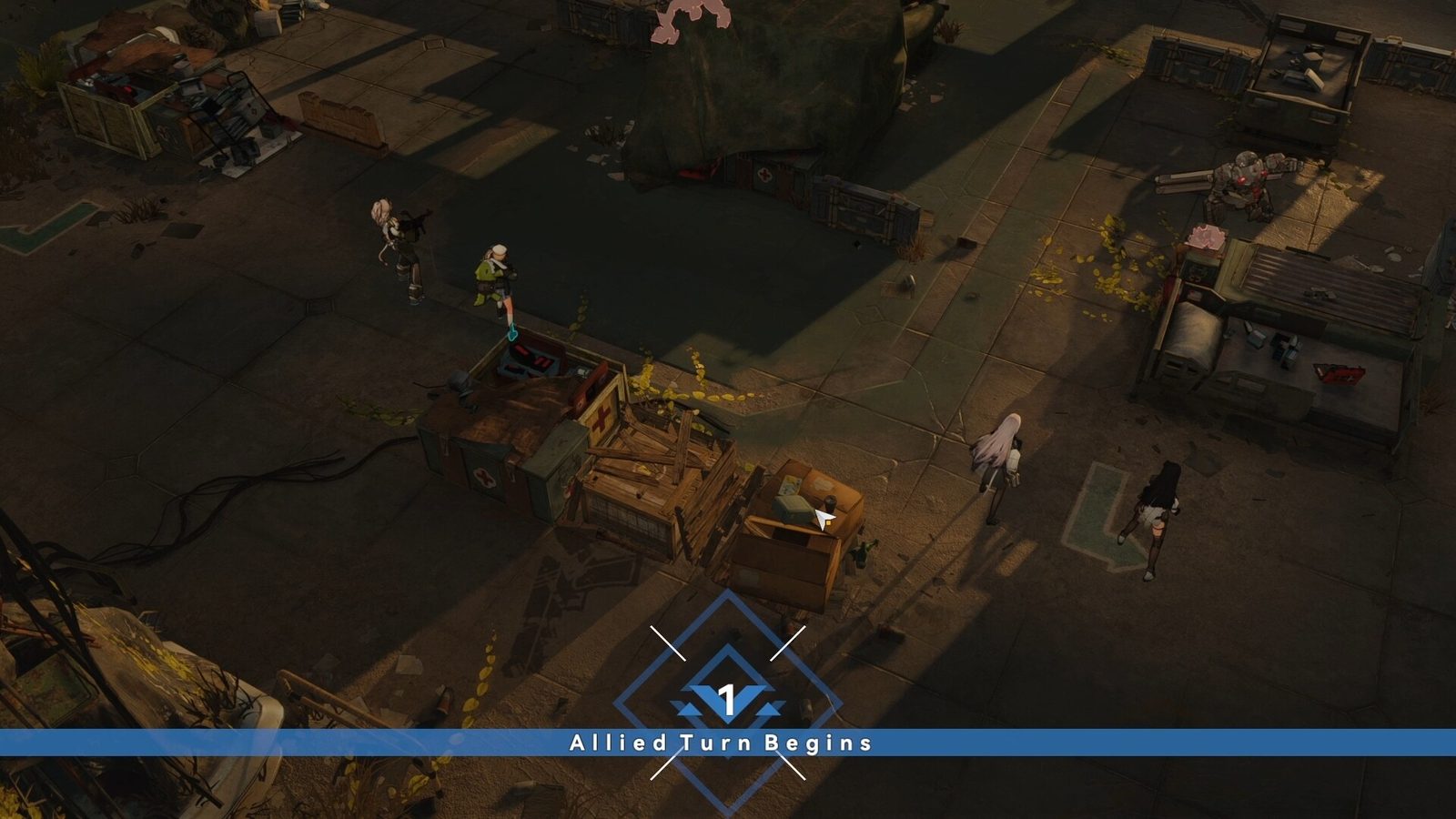 Allied turn beginning on the tactics map