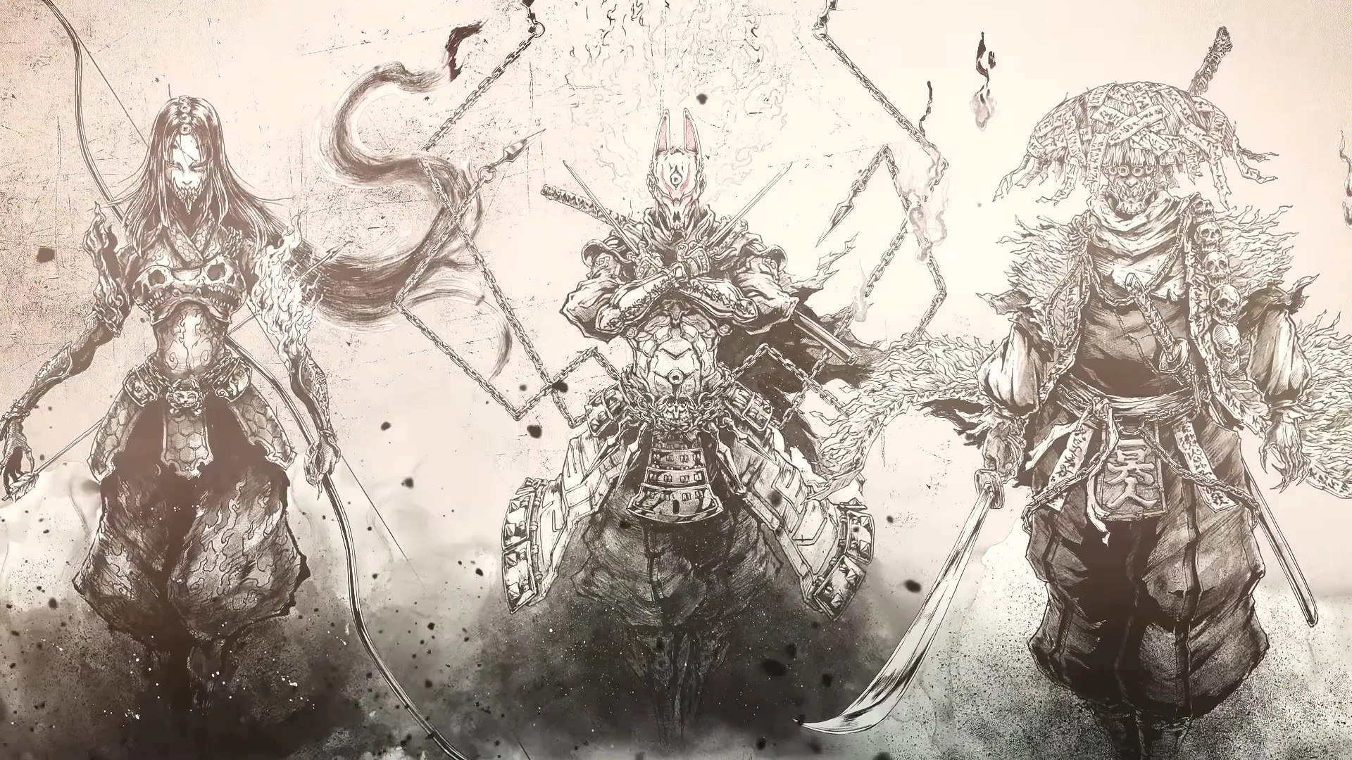 Hình phác thảo nhân vật anime Ghost of Tsushima: Legends
