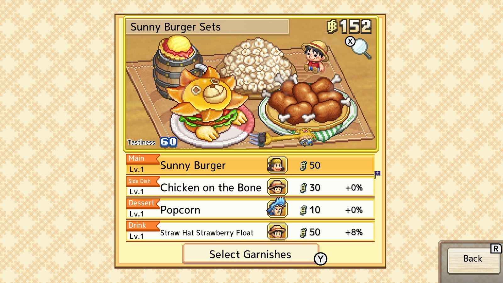 The Sunny Burger set with a lion-shaped burger and accompanying dishes