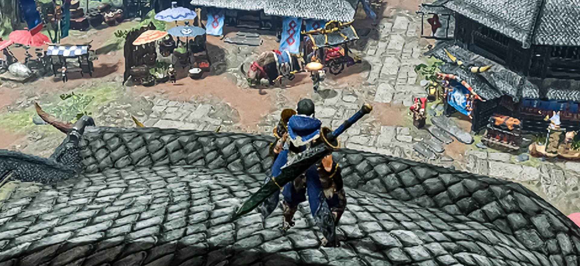 Touch interface of Monster Hunter Rise on a phone