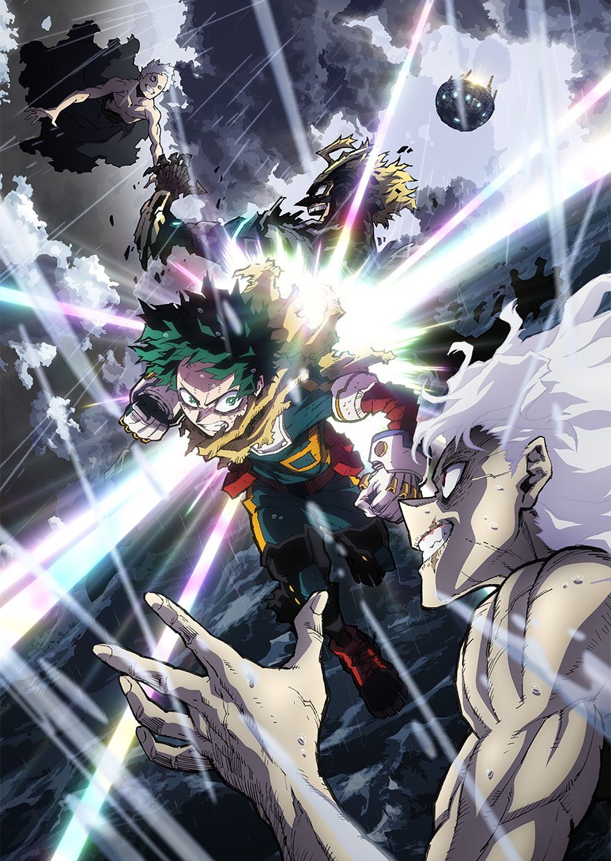 Key visual chính thức My Hero Academia Final Season: Deku lao về phía Shigaraki, phía sau là All Might trong bộ giáp