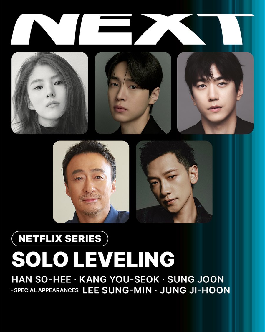 Poster Netflix công bố dàn diễn viên Solo Leveling người đóng
